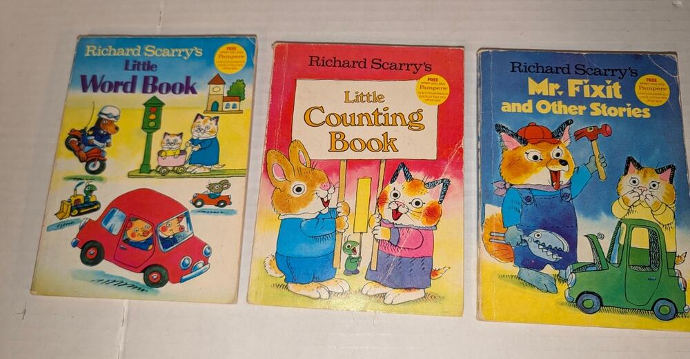 Richard Scarry vintage lot 1978 Pampers Promotional lot HTF 1st printings PB